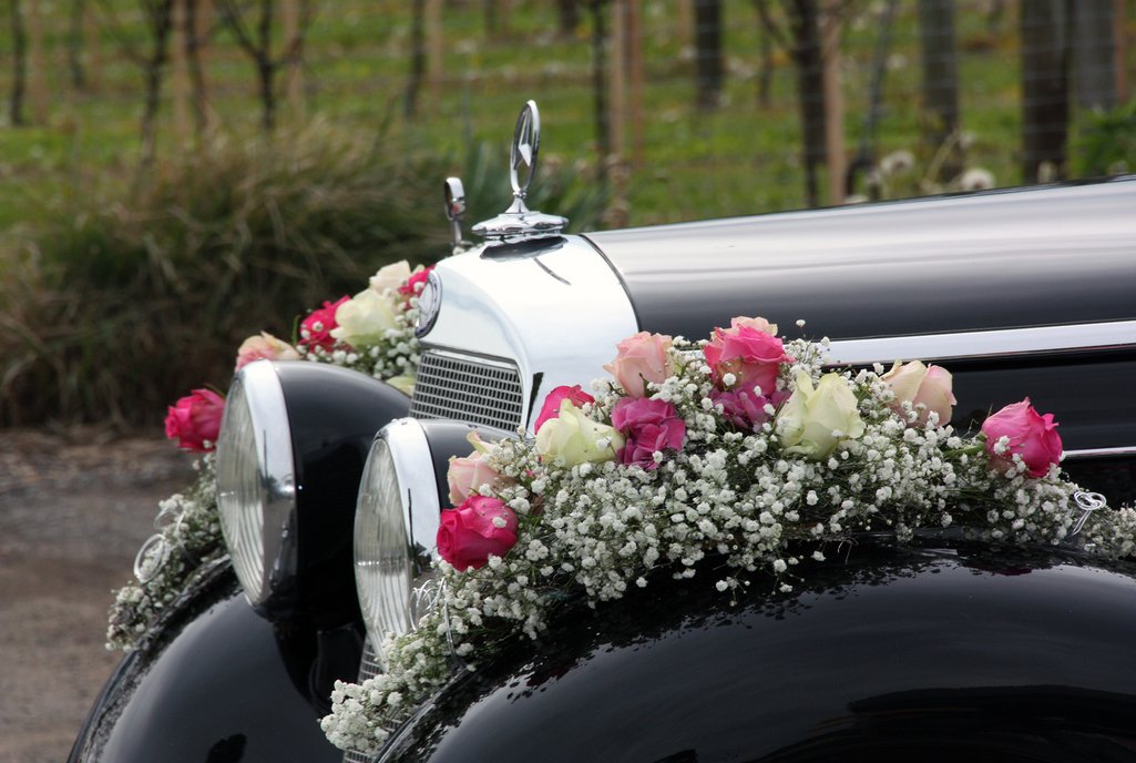Autoschmuck für Hochzeiten